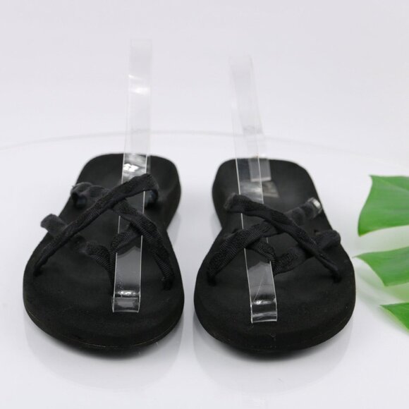 Teva Womens Olowahu Sandal Size 7 Black Thong Slide Active Hike Flip Flop - Picture 4 of 12